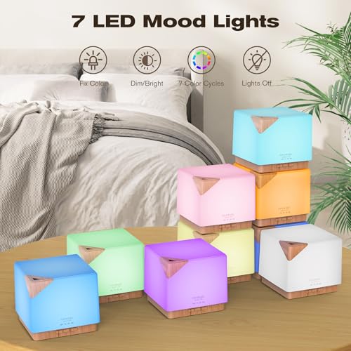 ASAKUKI 700ml Ultrasonic Essential Oil Diffuser