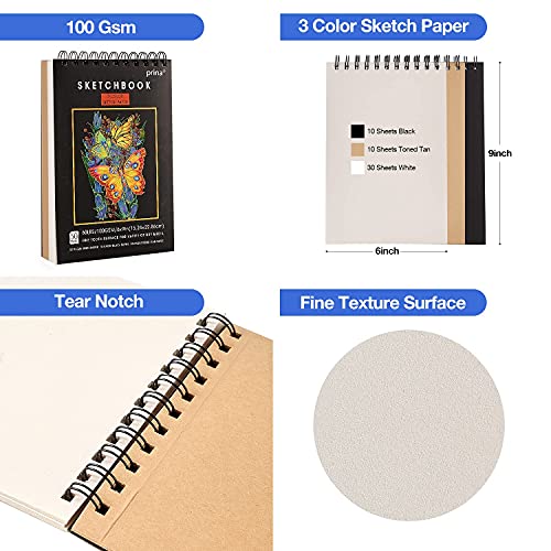 Prina 76-Piece Art Kit for Creative Mindfulness
