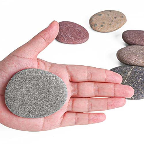 25 Flat Smooth River Rocks for Painting Crafts