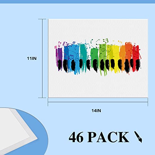 11x14 Inch Blank Canvas Panels - 46 Pack