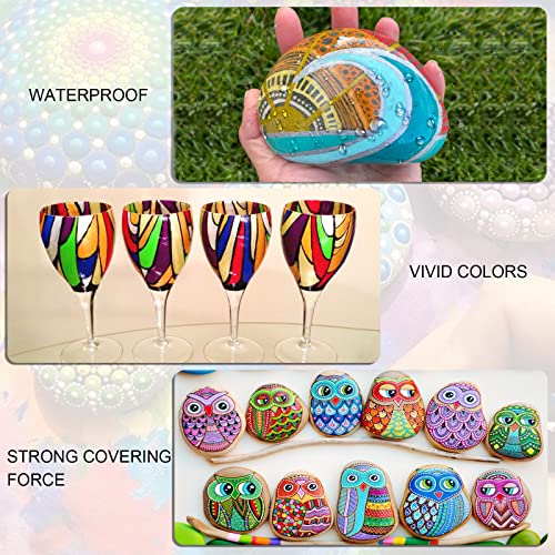 24 Colors Extra Fine Acrylic Paint Marker Pens