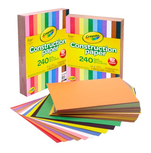 Colored Construction Paper Set for Kids' Crafts