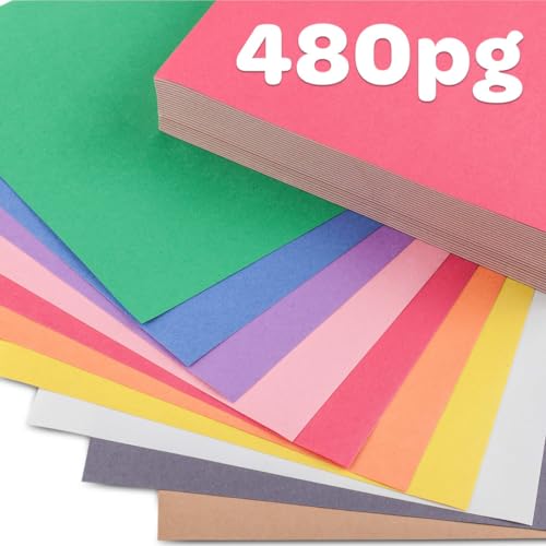 Colored Construction Paper Set for Kids' Crafts