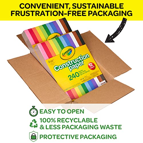 Colored Construction Paper Set for Kids' Crafts