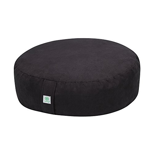 Ergonomic Buckwheat Zafu Meditation Cushion - Black