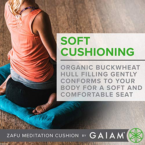 Ergonomic Buckwheat Zafu Meditation Cushion - Black