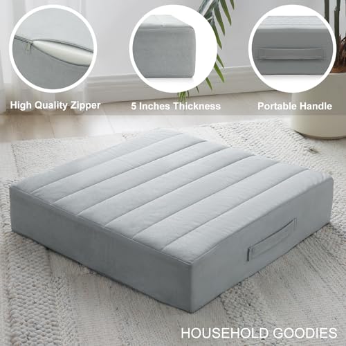 Large Meditation Floor Pillow - Thick Foam Cushion