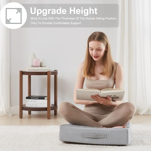 Large Meditation Floor Pillow - Thick Foam Cushion