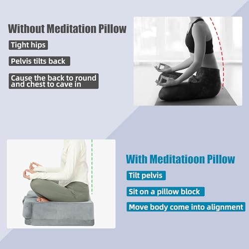 HOMBYS Large Foam Meditation Cushion for Comfort