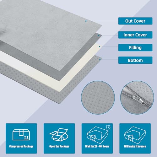 HOMBYS Large Foam Meditation Cushion for Comfort