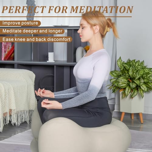 VCOLAN Inflatable Large Meditation Cushion - Grayish