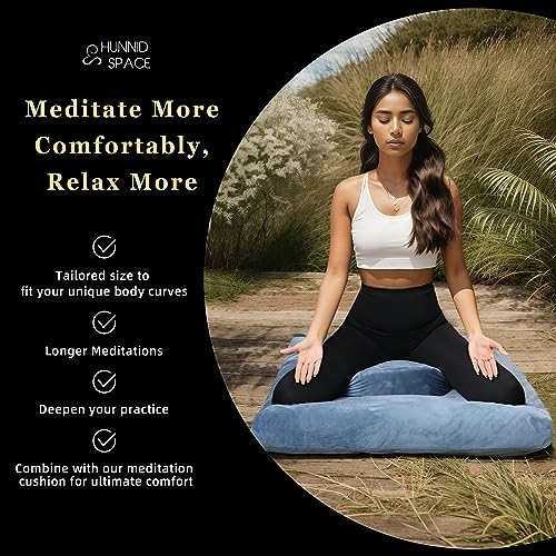 Hunnidspace Premium Velvet Meditation Cushion Seat