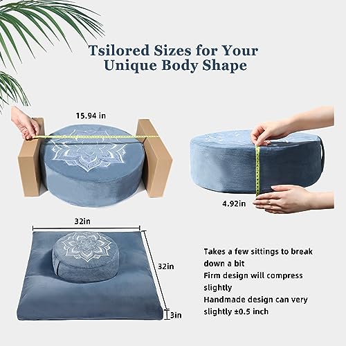 Hunnidspace Premium Velvet Meditation Cushion Seat