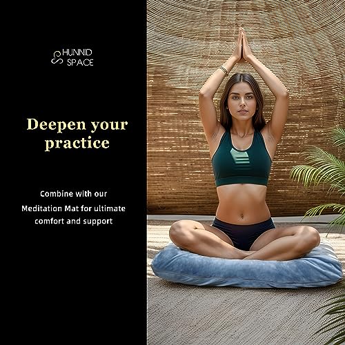 Hunnidspace Premium Velvet Meditation Cushion Seat