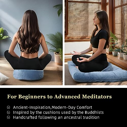 Hunnidspace Premium Velvet Meditation Cushion Seat
