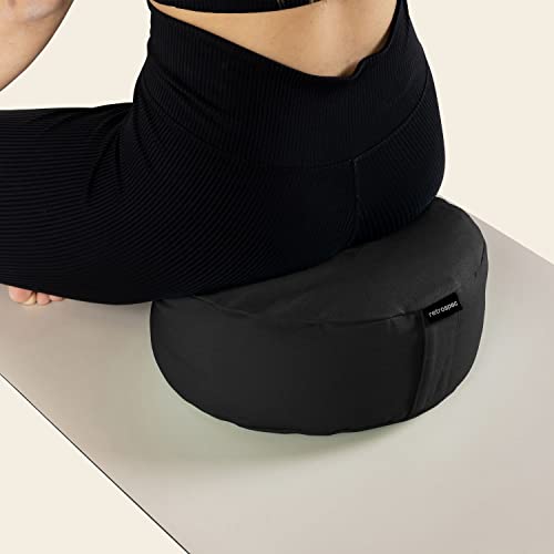 Sedona Buckwheat Meditation Cushion - Black