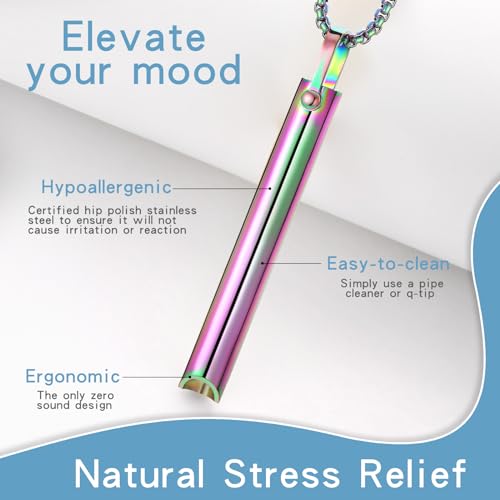 Mindfulness Breathing Pendant Necklace for Stress Relief