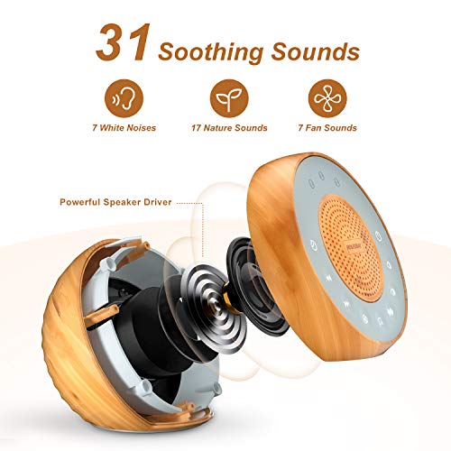 Housbay White Noise Machine with 31 Soothing Sounds