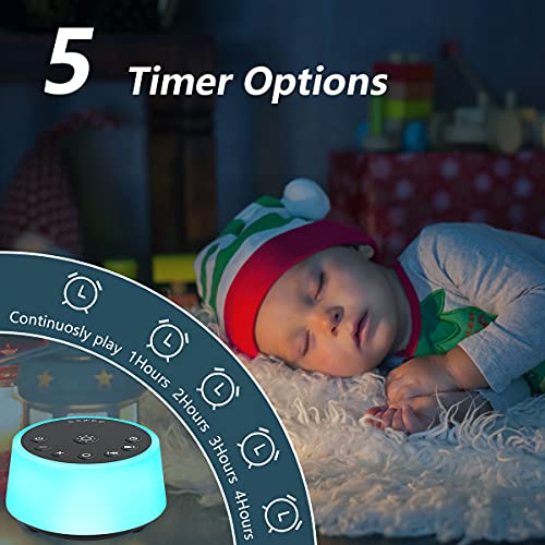 Soothing Sound Machine with Night Light & Timers