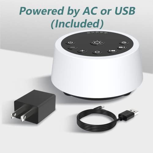 Soothing Sound Machine with Night Light & Timers