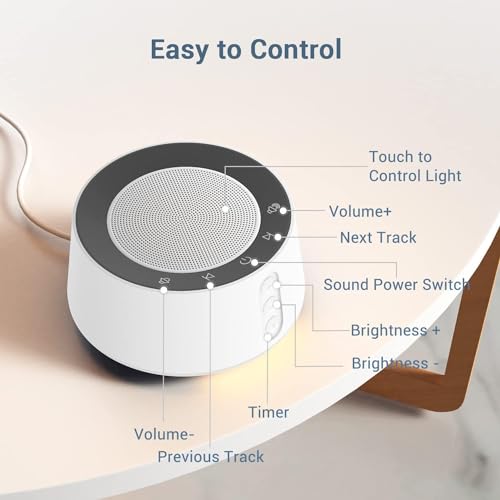 Soothing White Noise Sound Machine with Night Light