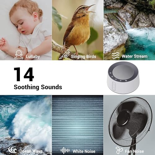 Soothing White Noise Sound Machine with Night Light