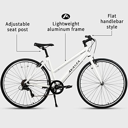 Women's Lightweight Hybrid City Bike - White