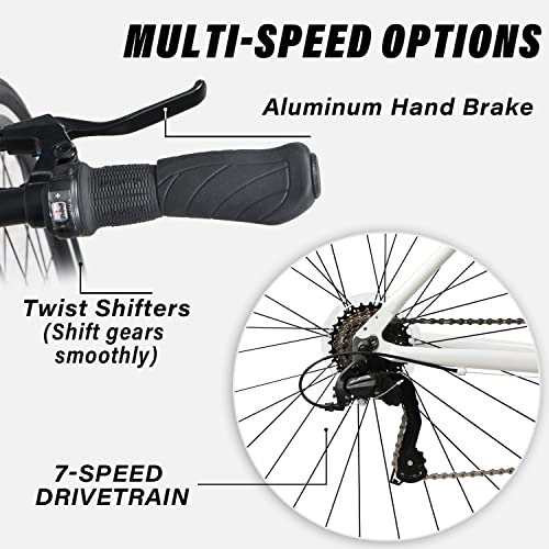 Women's Lightweight Hybrid City Bike - White