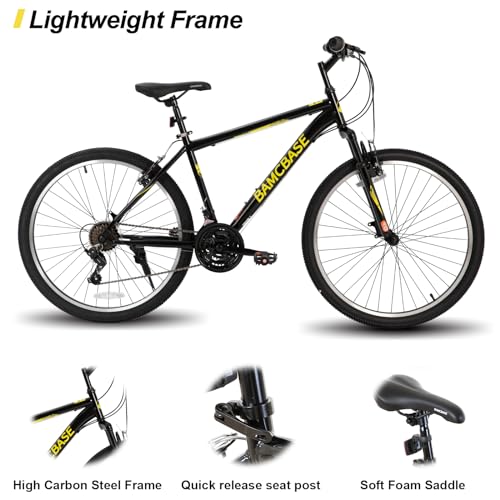 Hiland Mountain Bike with 21 Speeds, Steel Frame