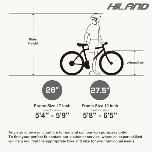 Hiland Mountain Bike with 21 Speeds, Steel Frame