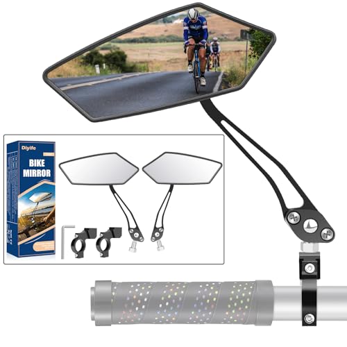 Diyife Bike Mirror 2 PCS, HD Wide Angle Mirror