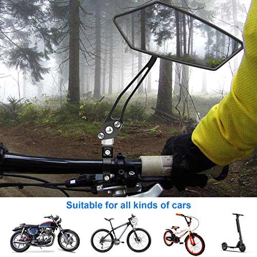 Diyife 2-Pack Wide-Angle Bike Mirrors