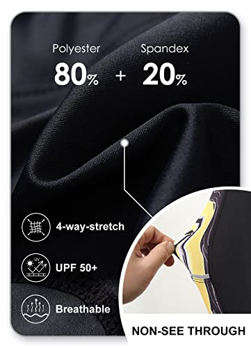 BALEAF Men's Cycling Shorts 4D Padded Bike Shorts Bicycle Riding Mountain Biking Chamois Gel Pockets UPF50+ Yellow L