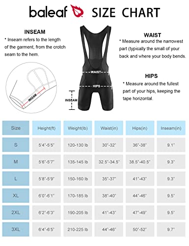 BALEAF Men's Road Cycling Bib Shorts