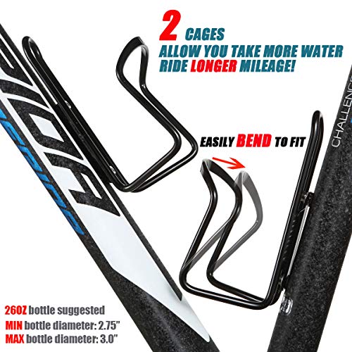 Aluminum Bike Water Bottle Holder (2 Pack)