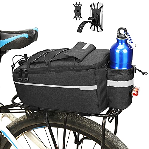Bicycle Rear Rack Cooler Bag with Phone Holder