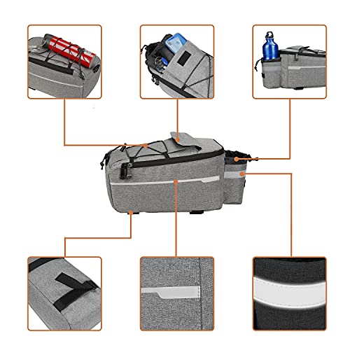 Bicycle Rear Rack Cooler Bag with Phone Holder