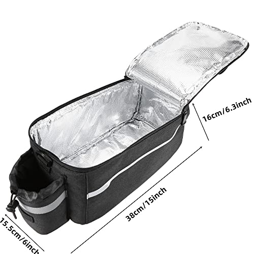 Bicycle Rear Rack Cooler Bag with Phone Holder