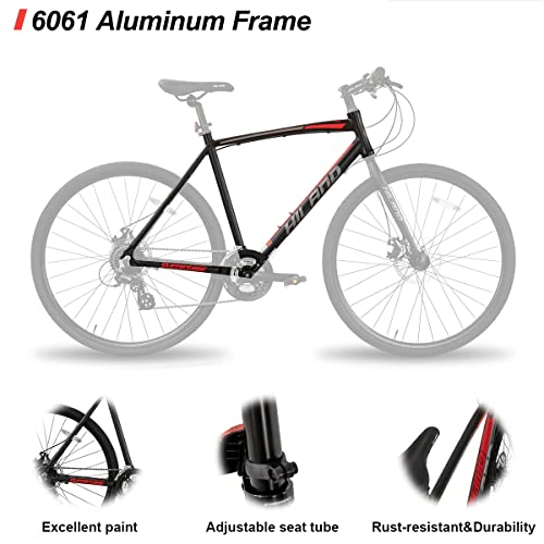 Men's 24-Speed City Commuter Bike with Disc Brakes