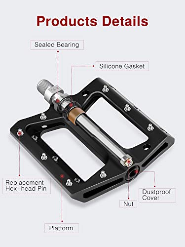 Puroma Non-Slip Bike Pedals for Mountain and Road