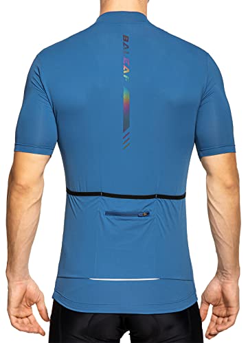 BALEAF Men's Half Zip Cycling Jersey - Blue