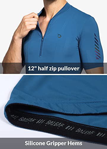 BALEAF Men's Half Zip Cycling Jersey - Blue