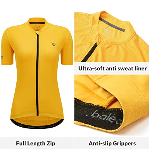 Women's UPF50+ Cycling Jersey with Pockets - Orange