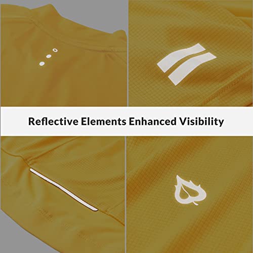 Women's UPF50+ Cycling Jersey with Pockets - Orange