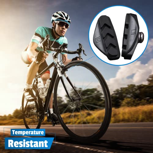 ELAPCO Bike Brake Pads 4 PCS with Installation Tool Caliper, Bicycle Brake Pads Ideal Road Brake Pads for Mountain Riders, C Shaped 50MM Pads for Mountain Bike Brake Pads, Reliable in Wet Condition