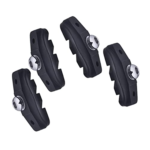 ELAPCO Bike Brake Pads 4 PCS with Installation Tool Caliper, Bicycle Brake Pads Ideal Road Brake Pads for Mountain Riders, C Shaped 50MM Pads for Mountain Bike Brake Pads, Reliable in Wet Condition