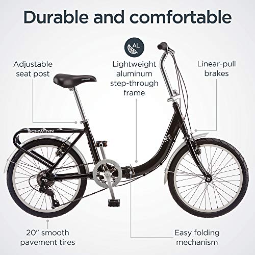 Schwinn 20" Folding Bike with 7-Speed gears