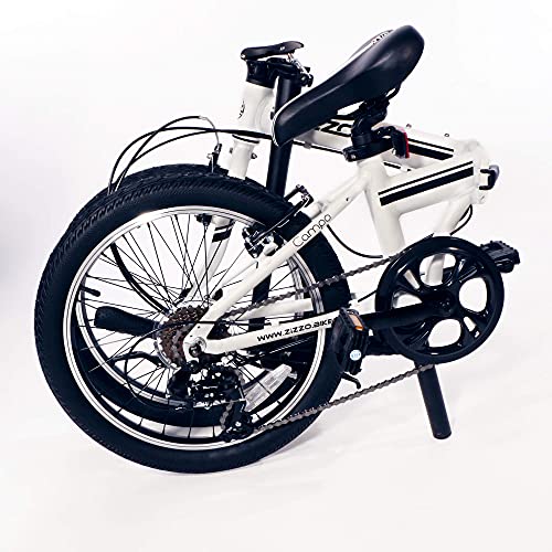 ZiZZO Campo 7-Speed Folding Bike (White)