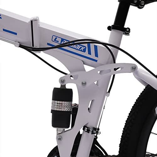 Blue & White 26" Folding Mountain Bike