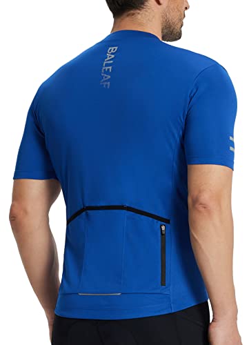 Men's Blue Cycling Jersey - Full Zipper, UPF50+